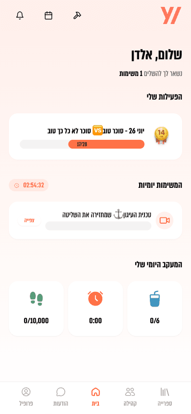 StayYoung member app — personalised home